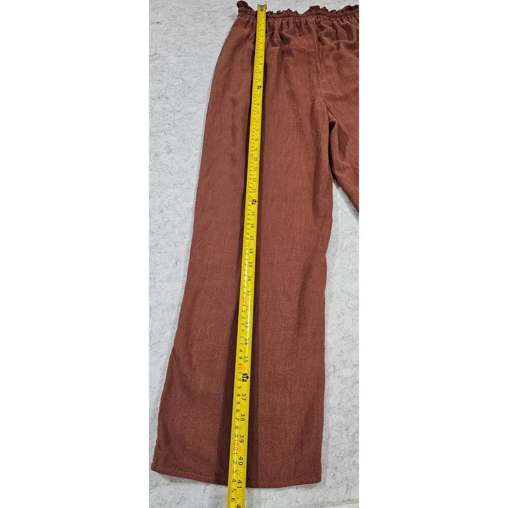 Maxwell James Stanton Kiran Pant 70% Cotton 30% Linen, Drawstring Waist Sz M New - Picture 6 of 8